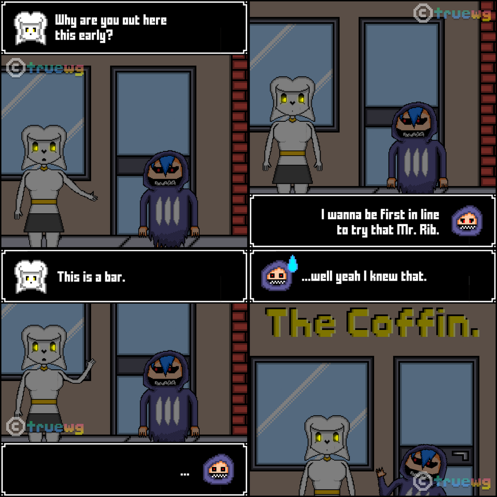 Mordence Outside of the Coffin.